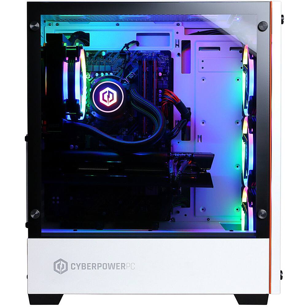 Left View: CyberPowerPC Gamer Supreme Liquid Cool Gaming Desktop Intel Core i9-10850K 16GB RAM GeForce RTX 3060 Ti 1TB HDD 500GBSSD