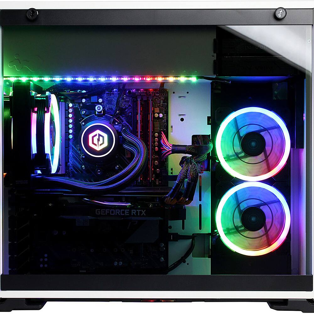 Left View: CyberPowerPC Gamer Supreme Liquid Cool Gaming Desktop Intel Core i9-10900F 32GB RAM GeForce RTX 3090 2TB HDD500GB SSD