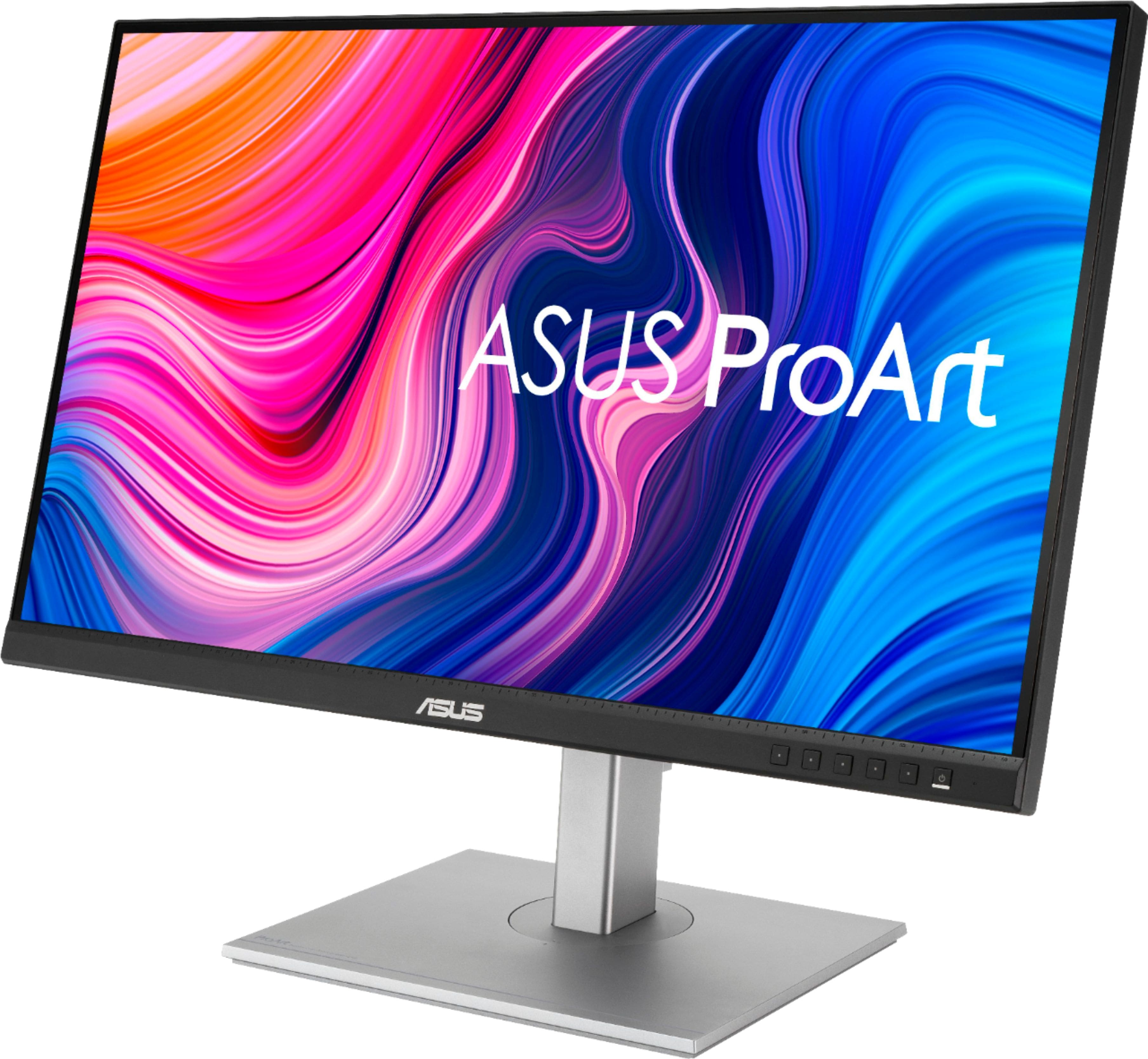 Left. ASUS - ProArt 27" IPS 4K Professional USB-C Monitor with Height Adjustable (DisplayPort,HDMI) - Black.