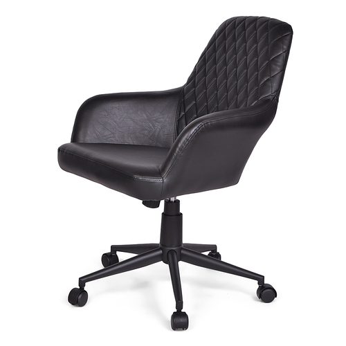Simpli Home - Goodwin Swivel Office Chair - Distressed Black