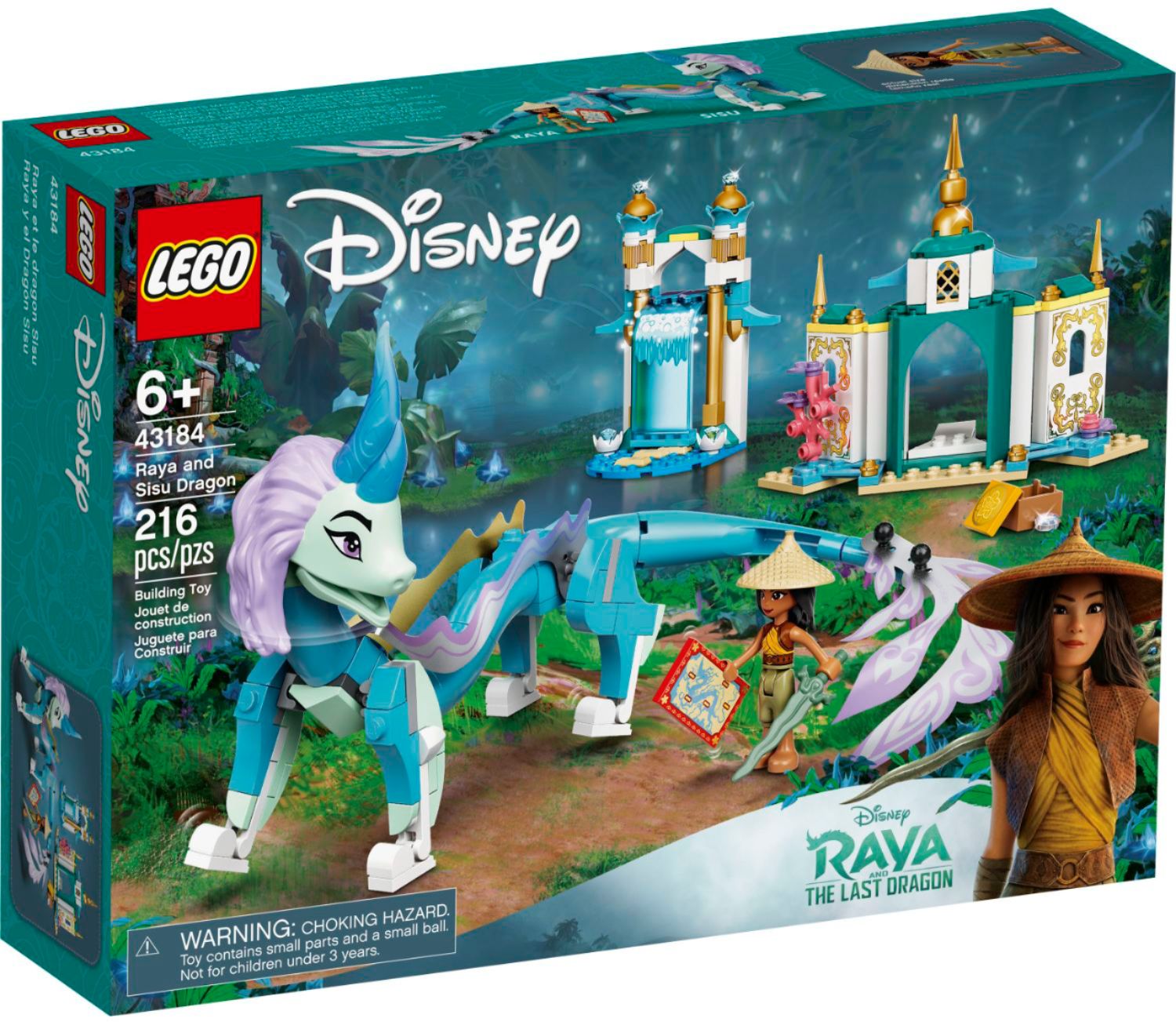 Left View: LEGO Disney Princess Raya and Sisu Dragon 43184