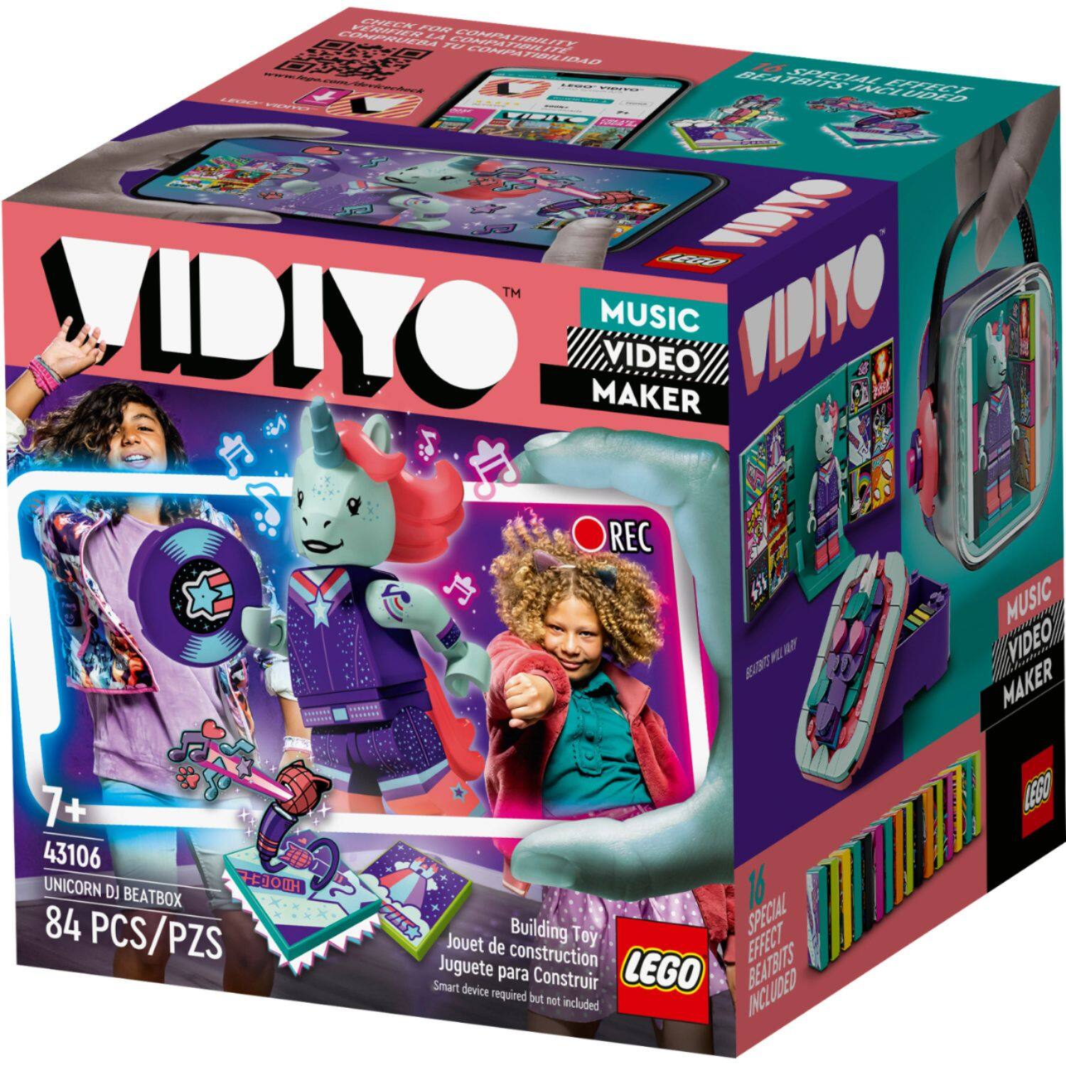 Angle. LEGO - VIDIYO Unicorn DJ BeatBox 43106.