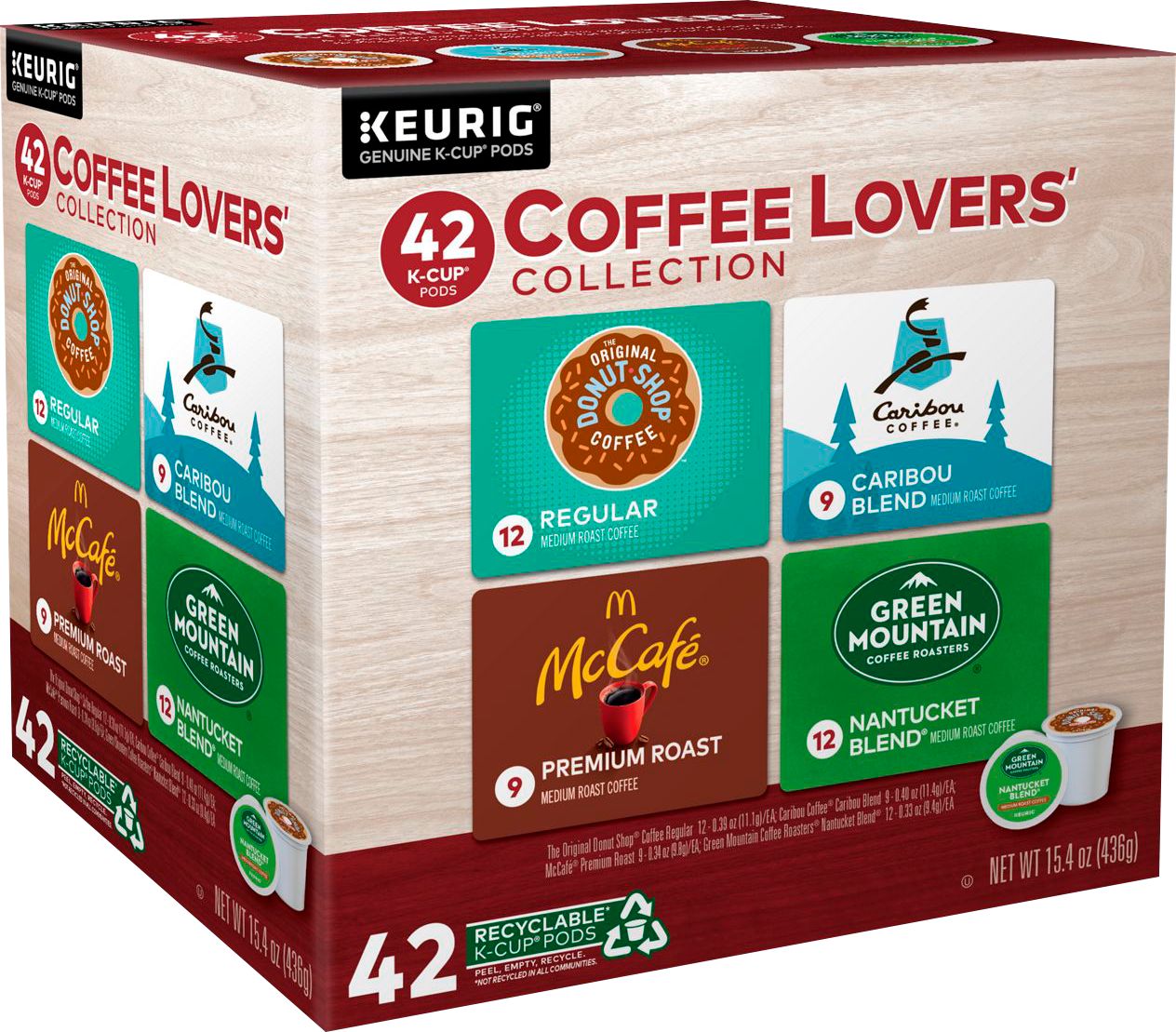 Angle View: Keurig - Coffee Lovers Collection K-Cup Pods (42-Pack)
