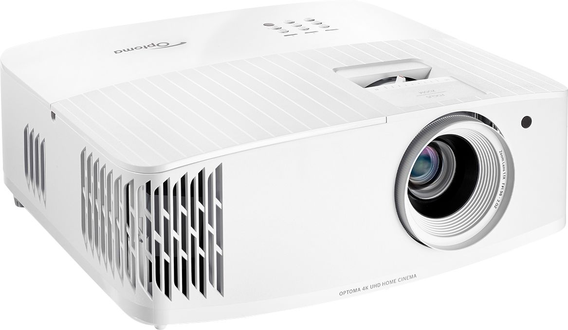 Angle View: Optoma - UHD35 True 4K UHD Next Generation Gaming Projector with 3600 Lumens, 4.2ms Response Time with Enhanced Gaming Mode - White