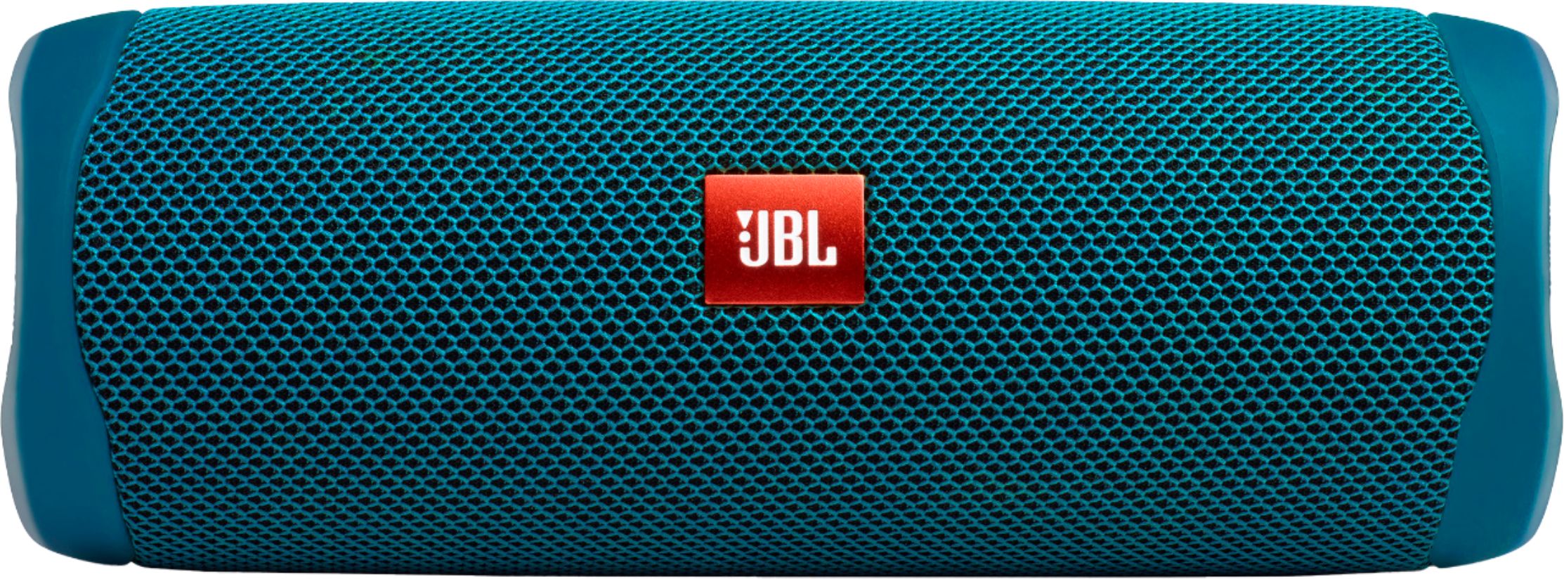 Left View: JBL - Flip 5 Eco Portable Bluetooth Speaker - Blue