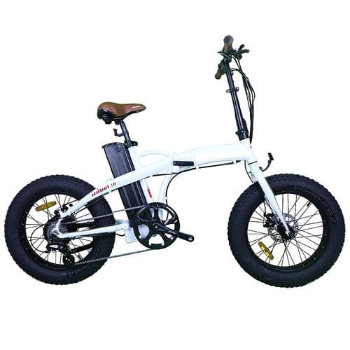 Glarewheels - Electric Bike Fat Tire Foldable w/40 mile range and up to 25mph. - white