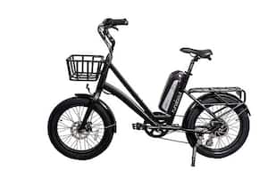 Glarewheels - Electric Bike Fat tire with basket with 45 mile range and up to 25mph - Black - Alt_View_Standard_11