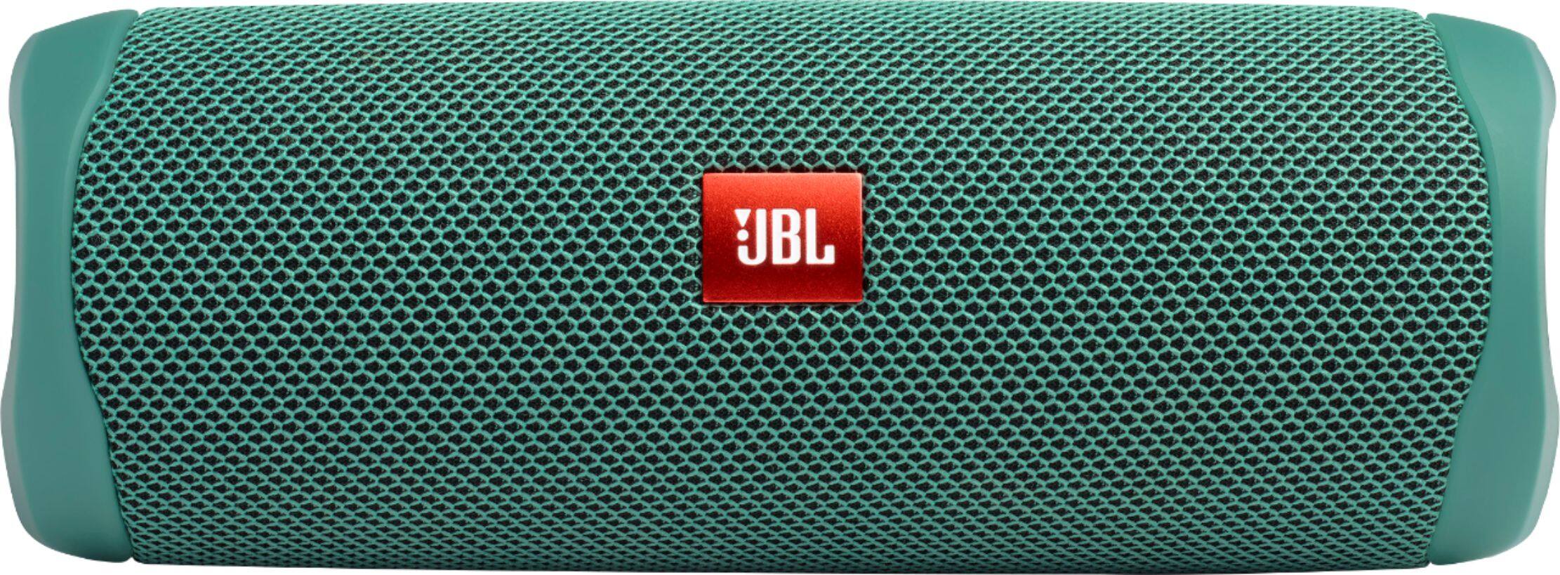 Left. JBL - Flip 5 Eco Portable Bluetooth Speaker - Green.
