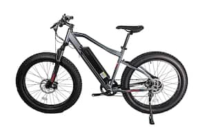 Glarewheels - Electric Mountain Bike Fat Tire with 40 mile range and up to 25mph. - GRAY - Front_Zoom