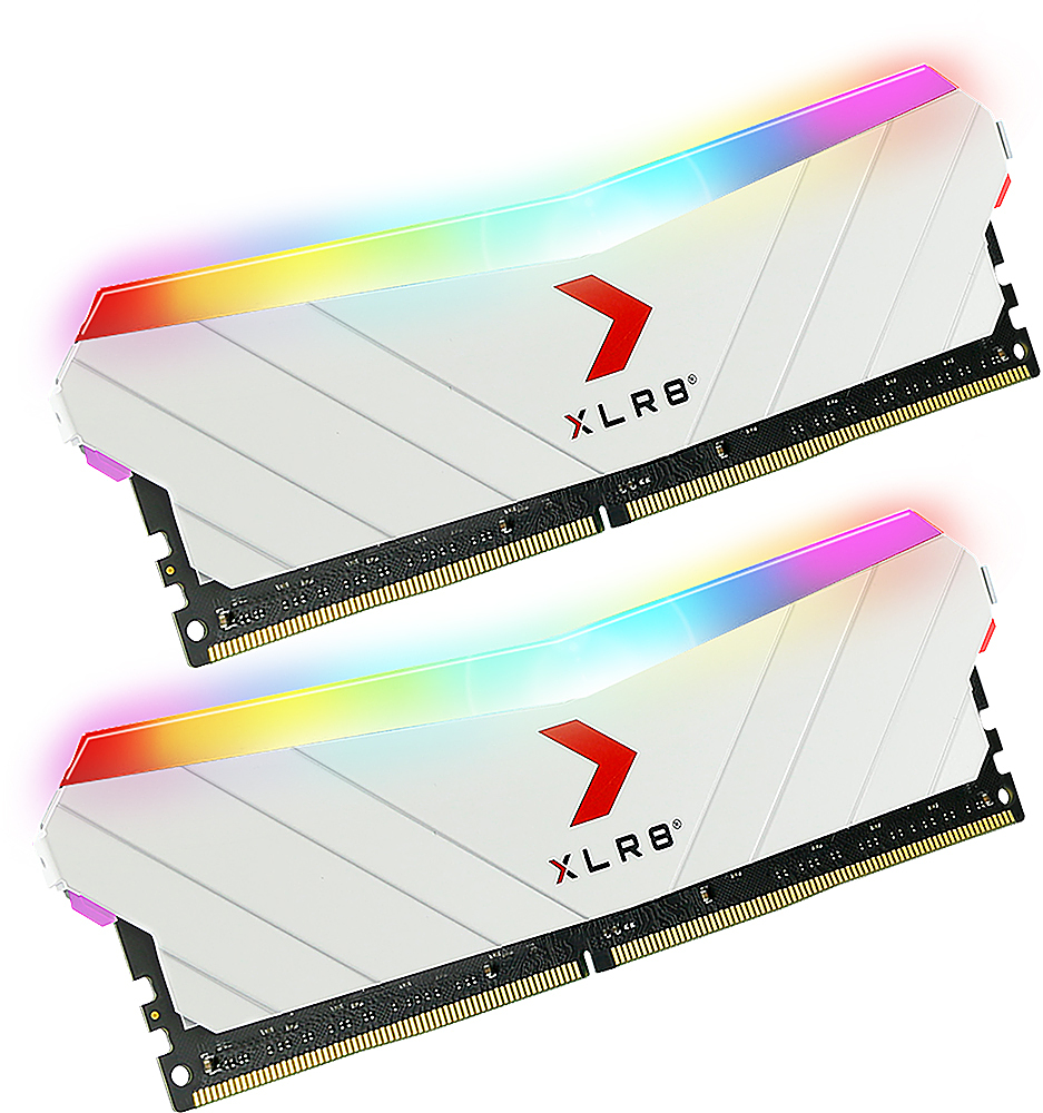 PNY - XLR8 Gaming EPIC-X MD32GK2D4320016XWRGB RGB 32GB (2PK X 16GB) 3200MHz DDR4 Desktop Memory Kit with White Edition​ - Edition​