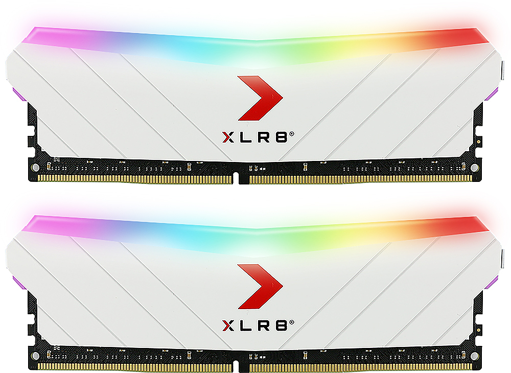 PNY - XLR8 Gaming EPIC-X MD16GK2D4320016XWRGB RGB 16GB (2PK X 8GB) 3200MHz DDR4 Desktop Memory Kit with White Edition - Edition