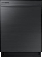 Samsung - 24" Top Control Built-In Dishwasher with Adjustable 3rd Rack, 55dBA - Black Stainless Steel - Front_Zoom