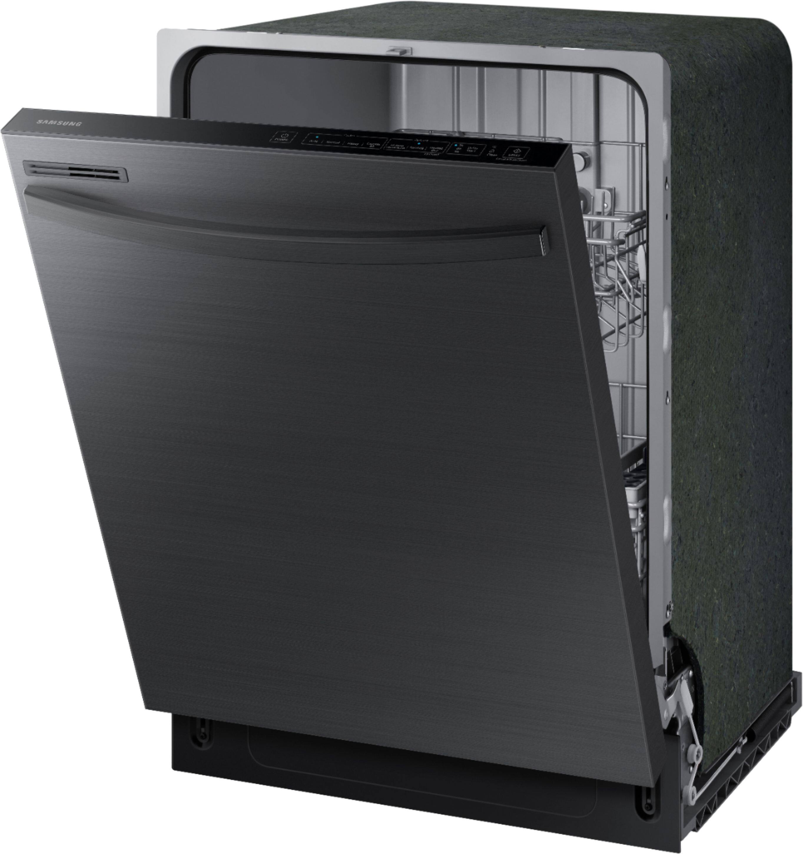 Alt View 12. Samsung - 24" Top Control Built-In Dishwasher with Adjustable 3rd Rack, 55dBA - Black Stainless Steel.