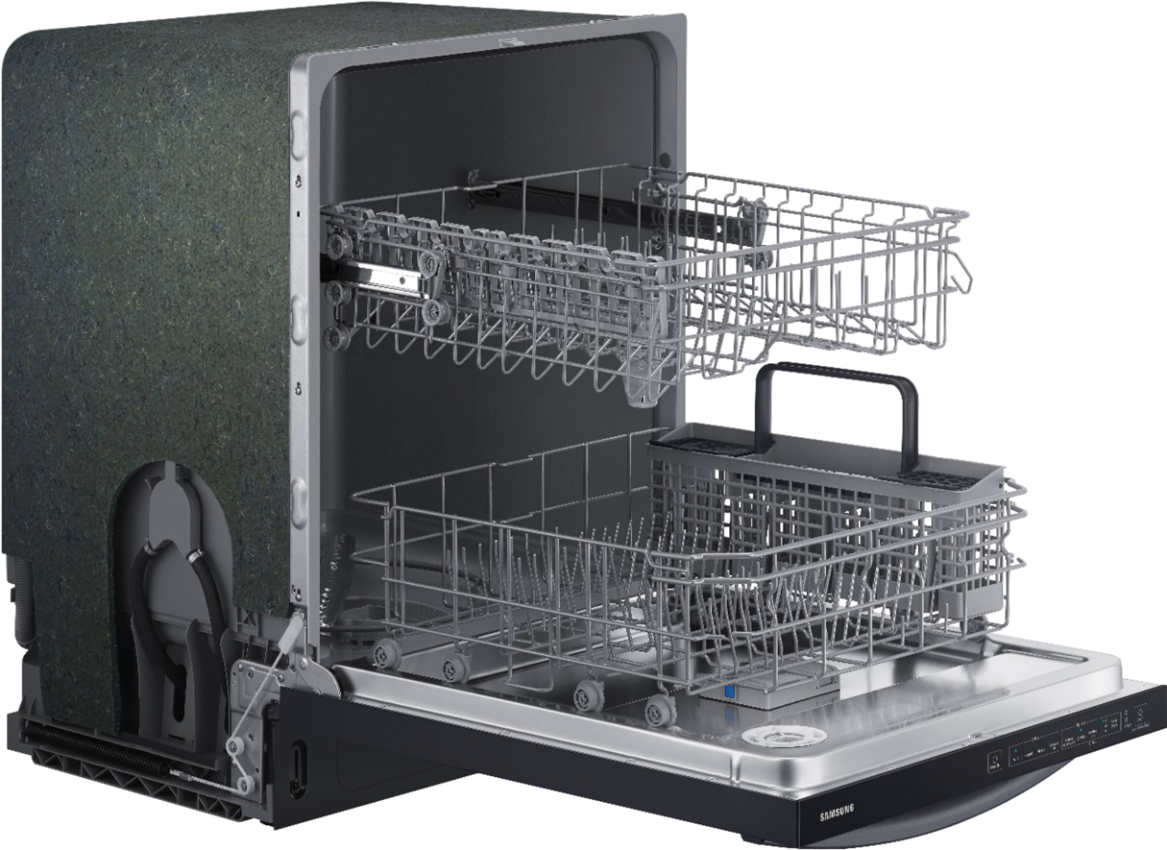Alt View 16. Samsung - 24" Top Control Built-In Dishwasher with Adjustable 3rd Rack, 55dBA - Black Stainless Steel.