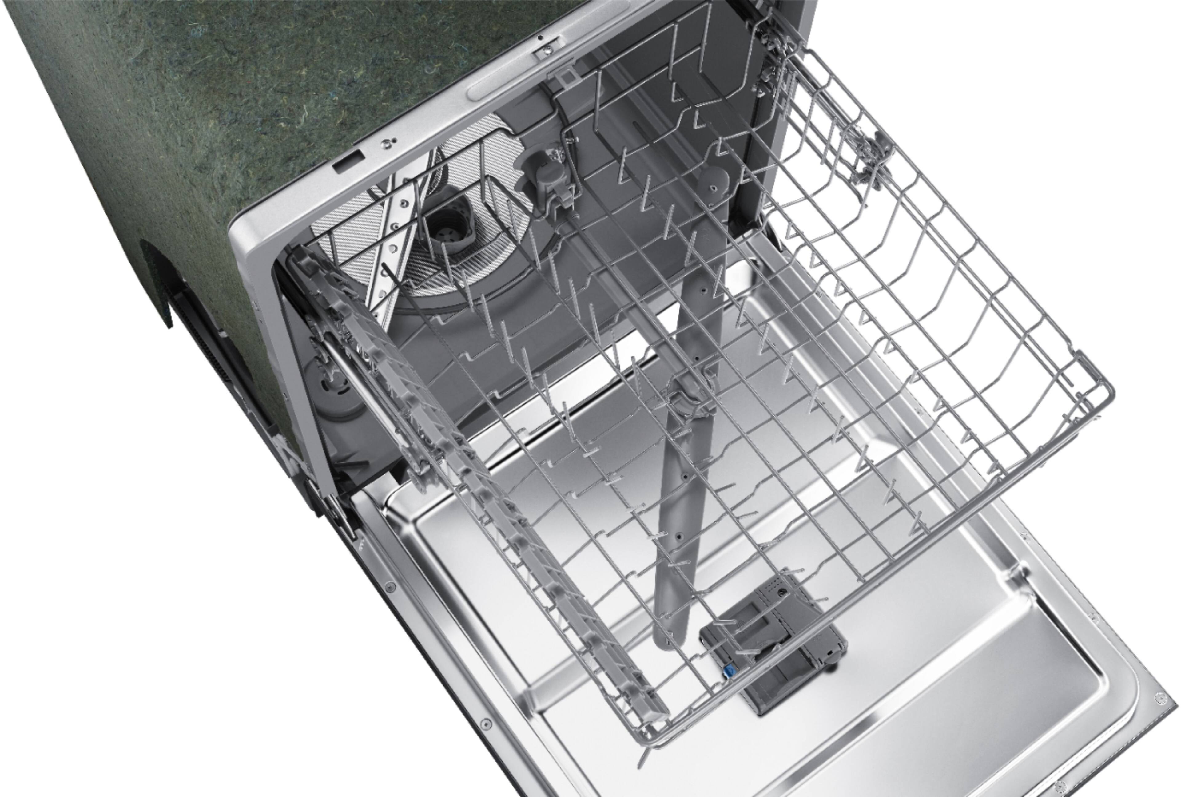 Alt View 18. Samsung - 24" Top Control Built-In Dishwasher with Adjustable 3rd Rack, 55dBA - Black Stainless Steel.