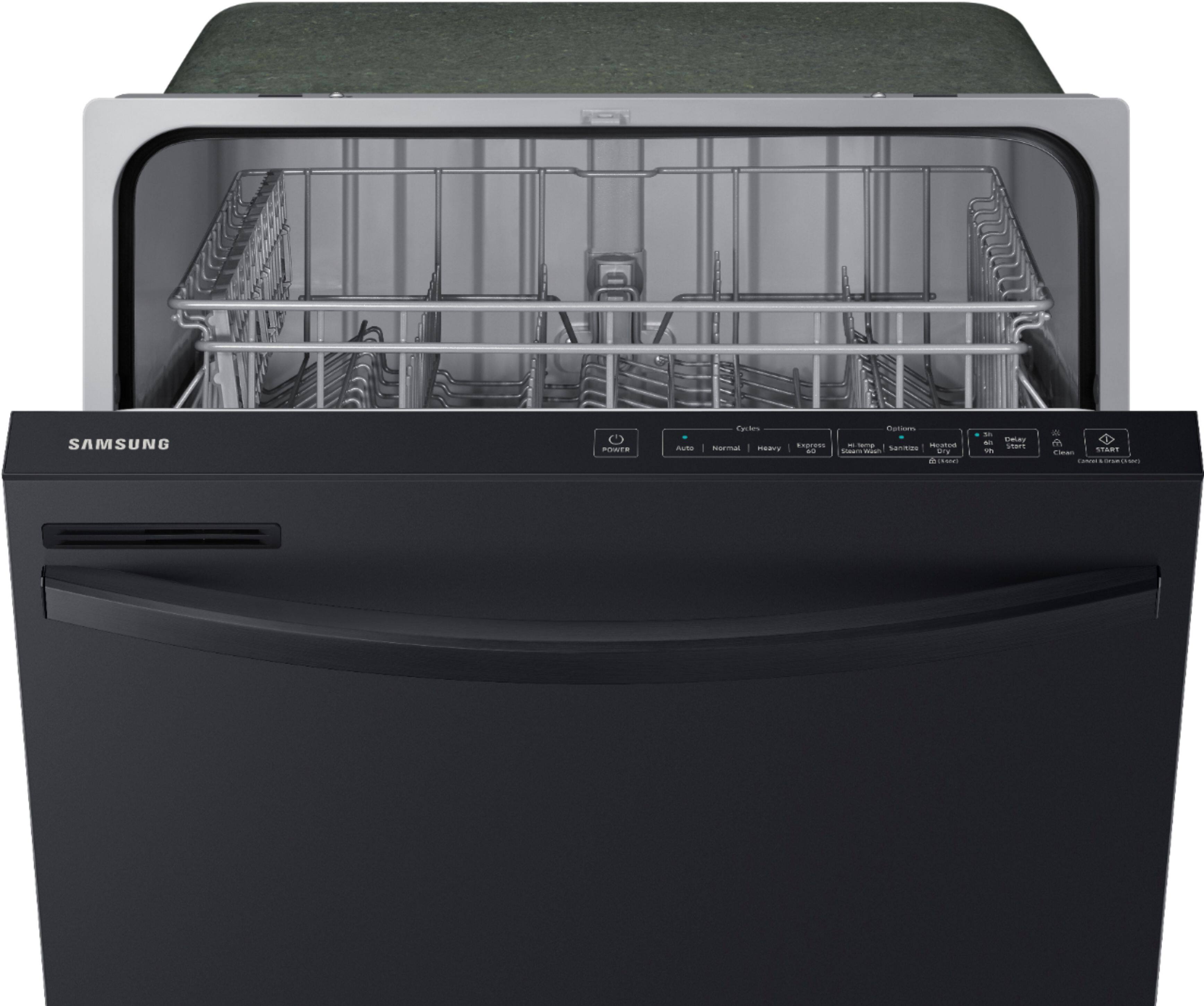 Alt View 22. Samsung - 24" Top Control Built-In Dishwasher with Adjustable 3rd Rack, 55dBA - Black Stainless Steel.