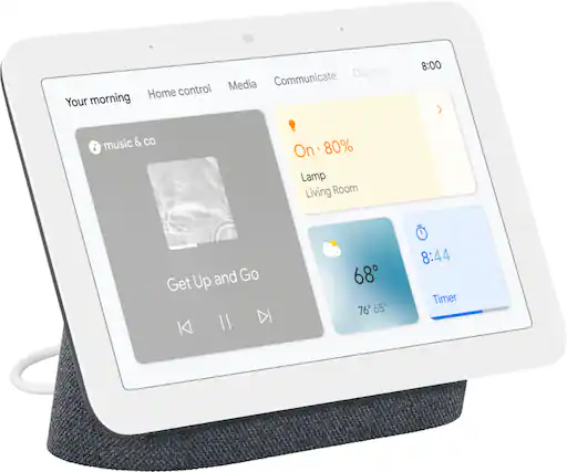 Nest Hub 7” Smart Touchscreen Display with Google Assistant (2nd Gen) - Charcoal
