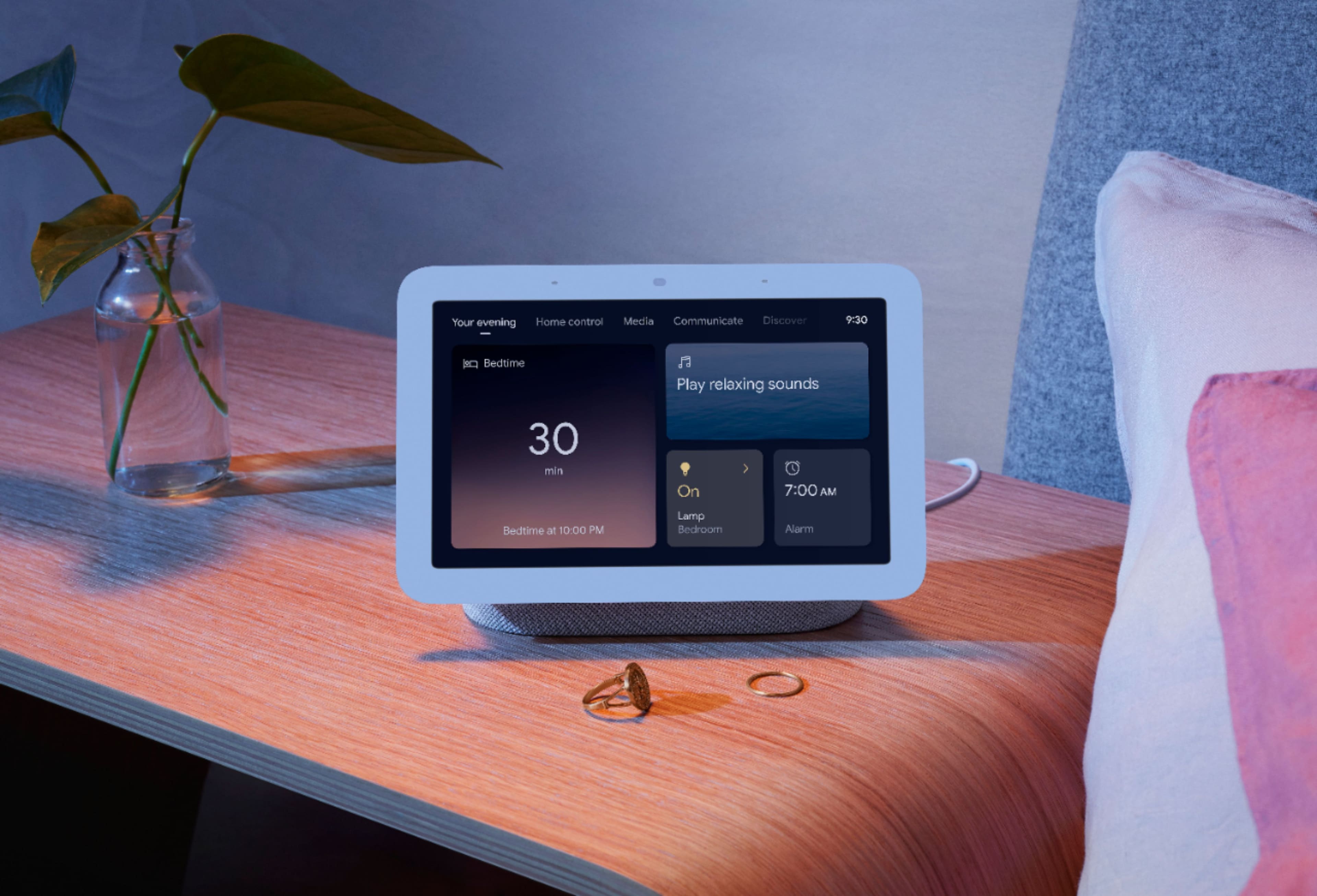 Alt View 15. Google - Nest Hub 7” Smart Display with Google Assistant (2nd Gen) - Charcoal.