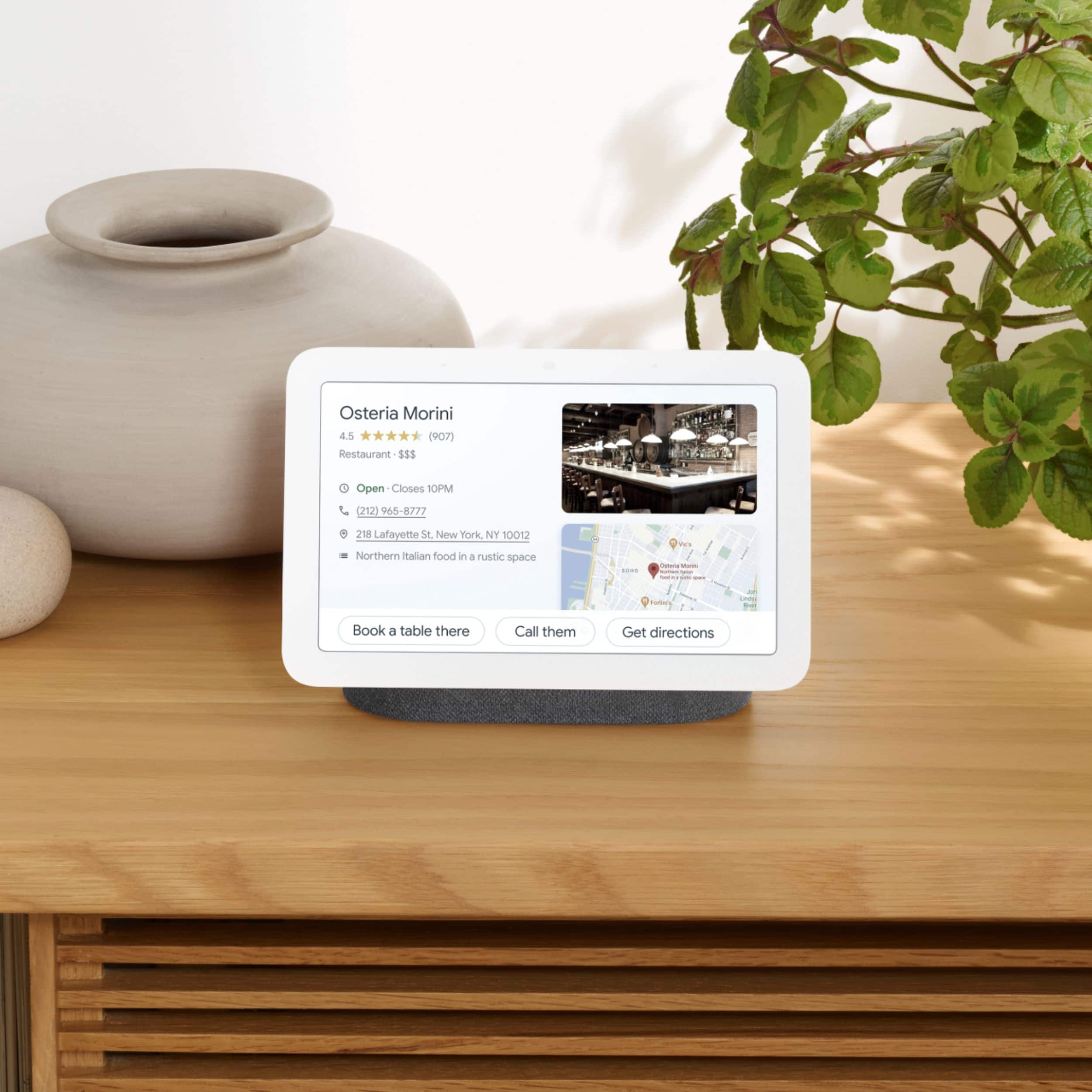 Alt View 19. Google - Nest Hub 7” Smart Display with Google Assistant (2nd Gen) - Charcoal.