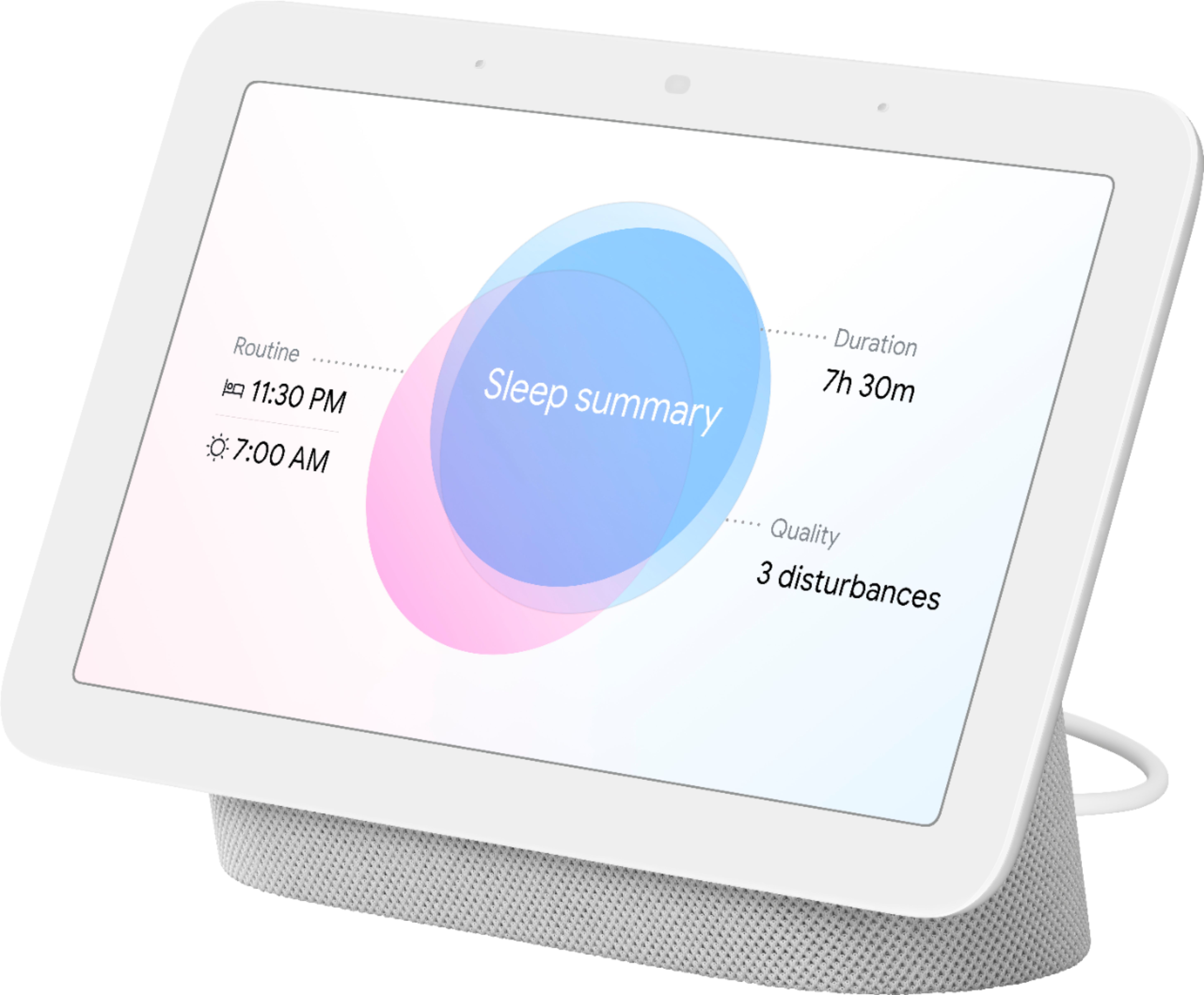 Nest Hub 7” Smart Display with Google Assistant (2nd Gen) Chalk 