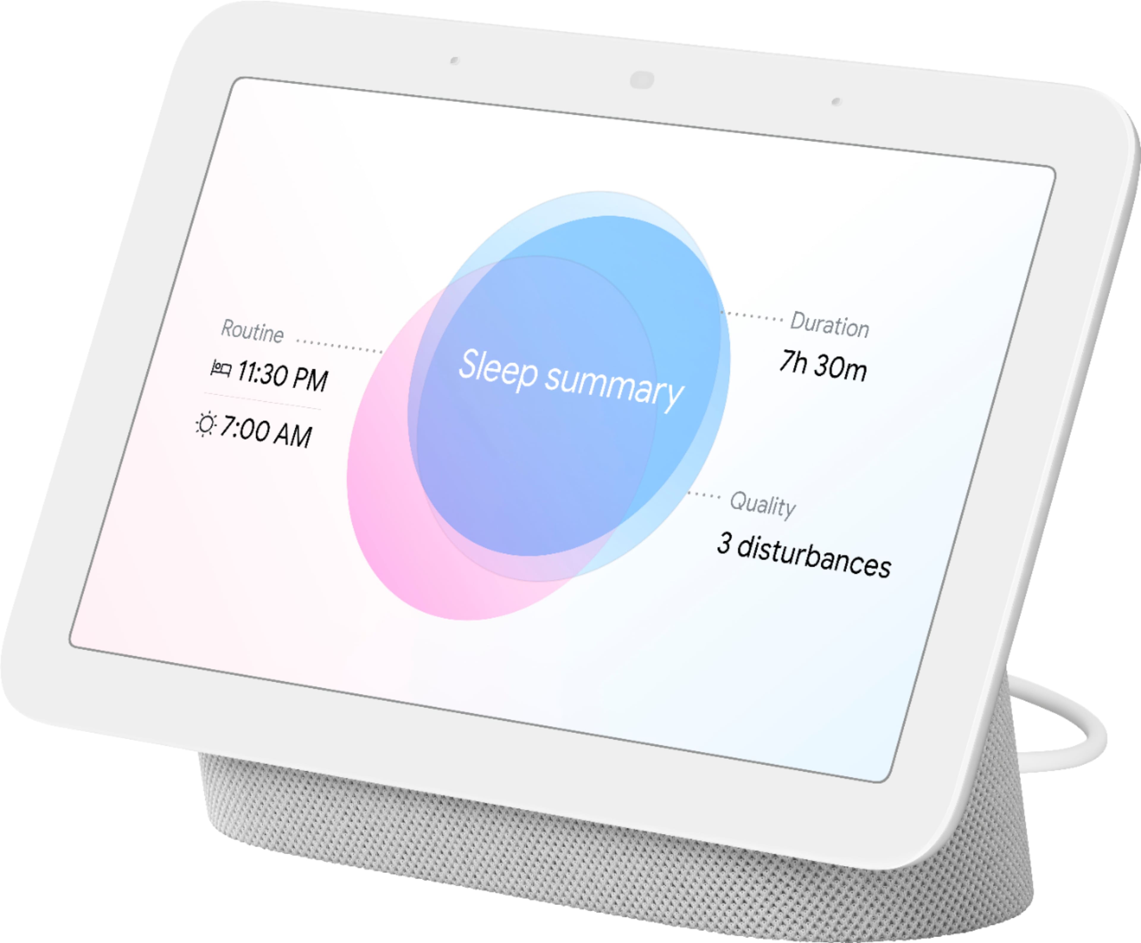Alt View 17. Google - Nest Hub 7” Smart Display with Google Assistant (2nd Gen) - Chalk.