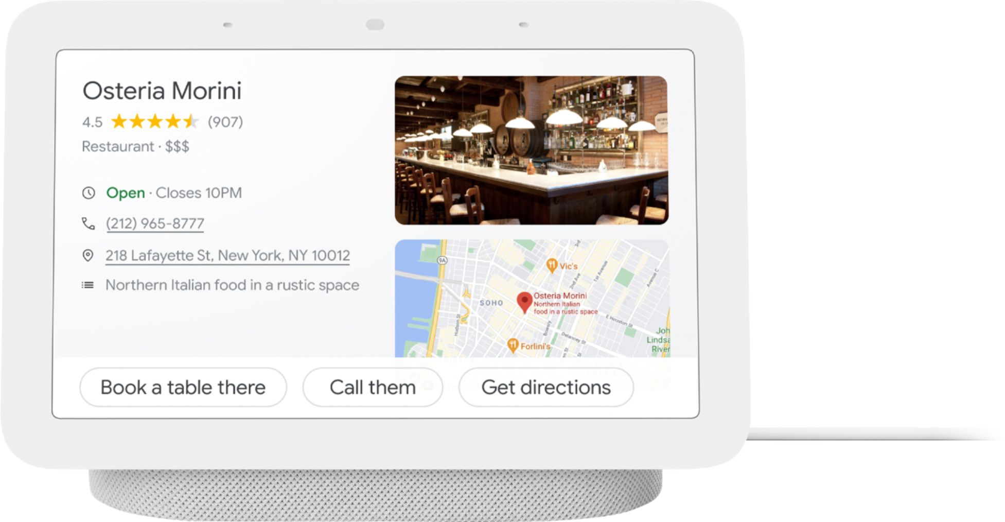  Google Nest Hub 7” Smart Display with Google Assistant
