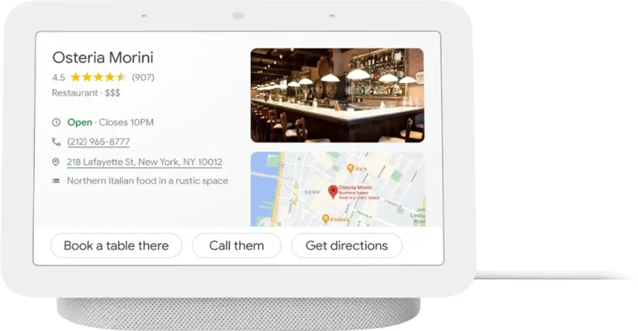 Alt View 18. Google - Nest Hub 7” Smart Display with Google Assistant (2nd Gen) - Chalk.