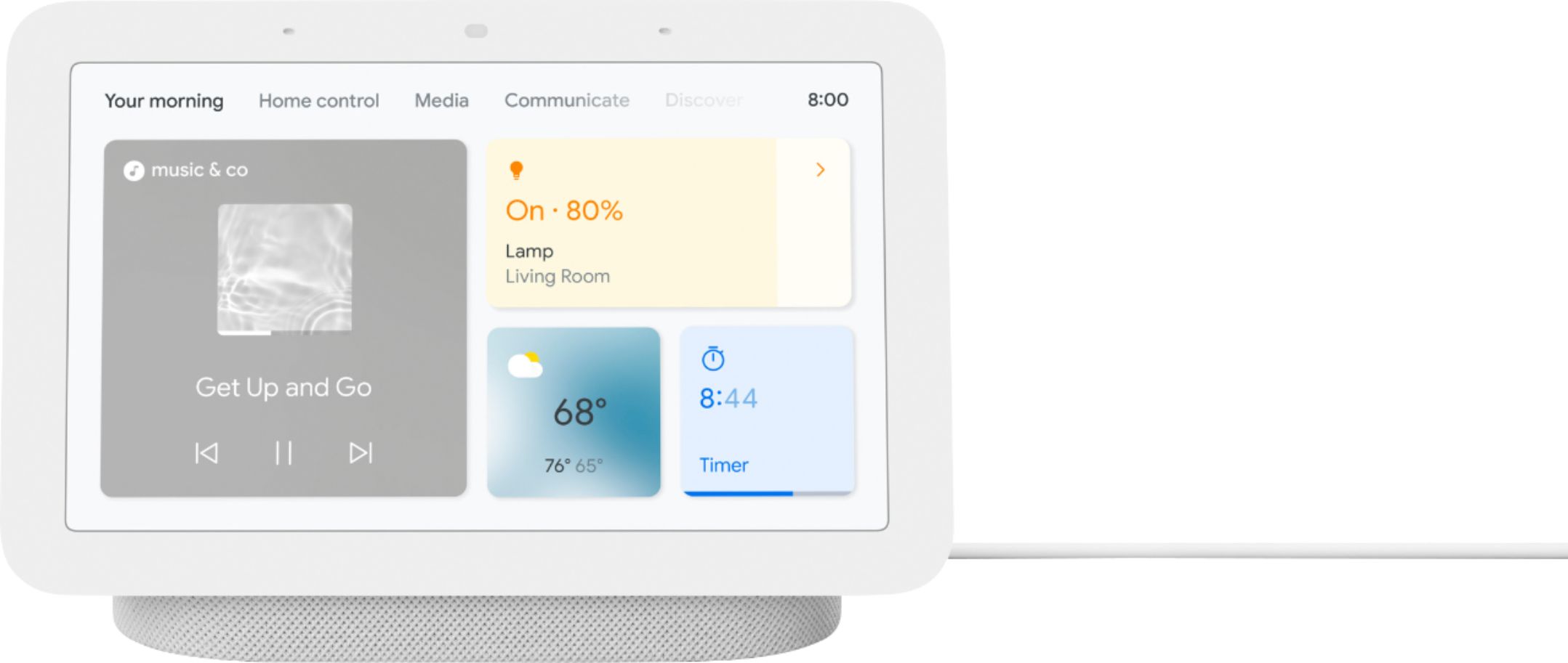 Nest Hub 7” Smart Display with Google Assistant (2nd Gen) Chalk GA01331-US  - Best Buy