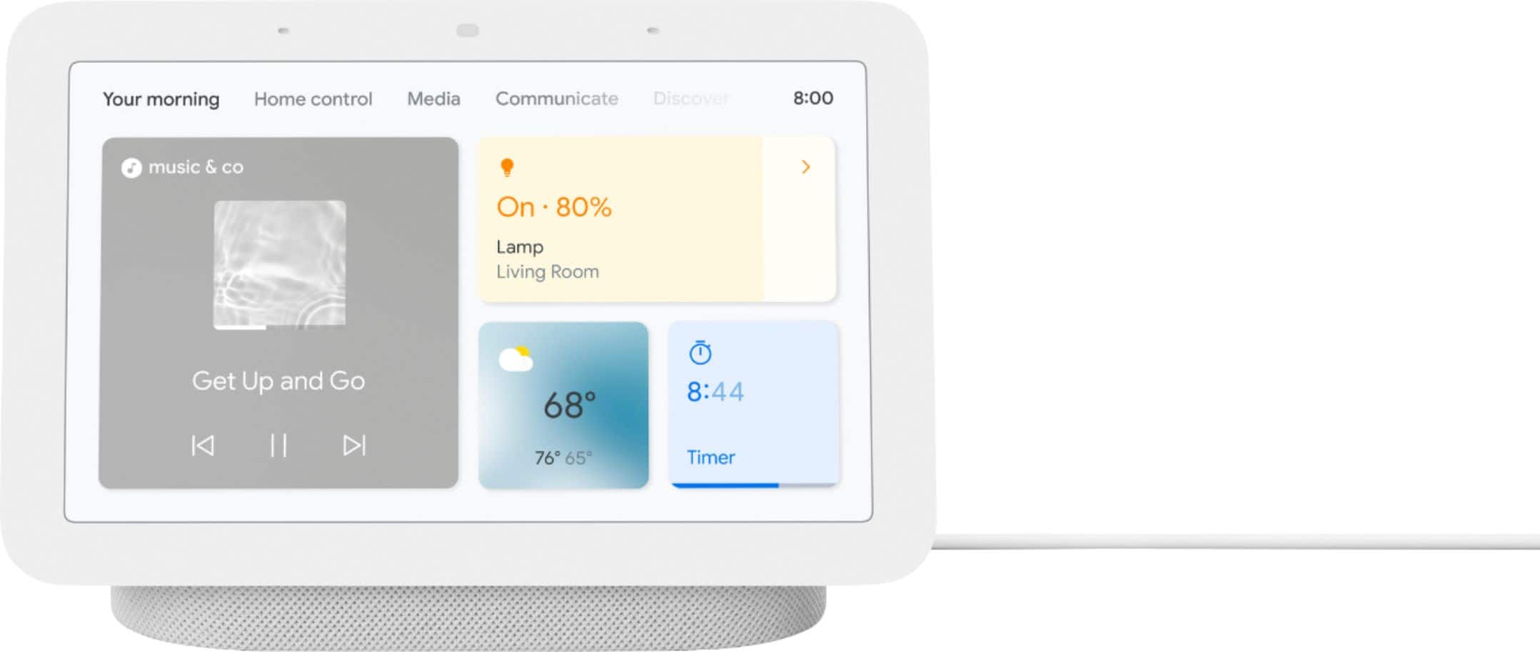 Alt View 31. Google - Nest Hub 7” Smart Display with Google Assistant (2nd Gen) - Chalk.