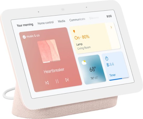 Front Zoom. Nest Hub 7” Smart Display with Google Assistant (2nd Gen) - Sand.