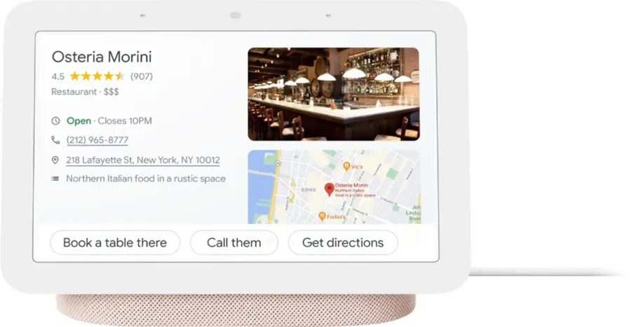 Alt View 18. Google - Nest Hub 7” Smart Display with Google Assistant (2nd Gen) - Sand.