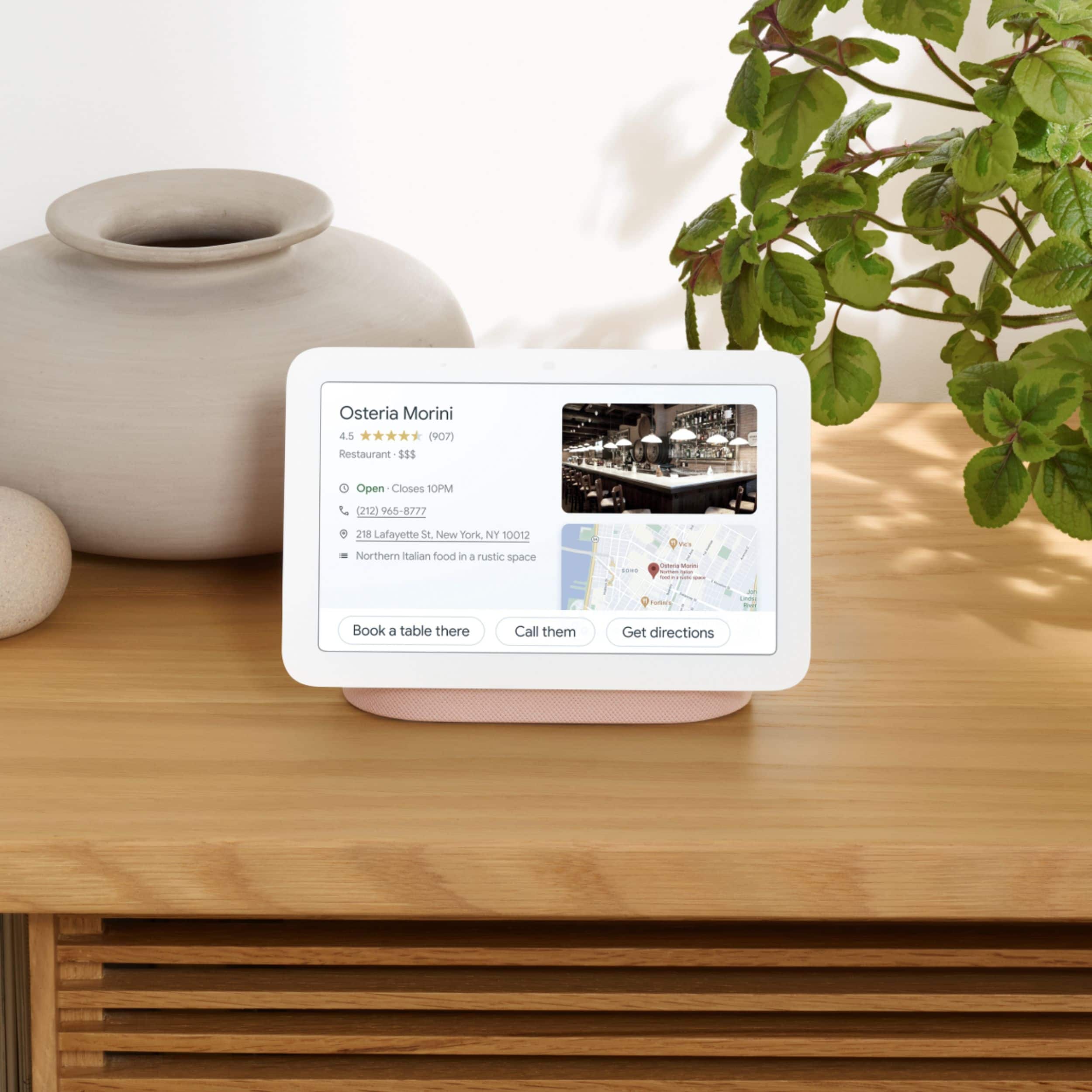 Alt View 19. Google - Nest Hub 7” Smart Display with Google Assistant (2nd Gen) - Sand.