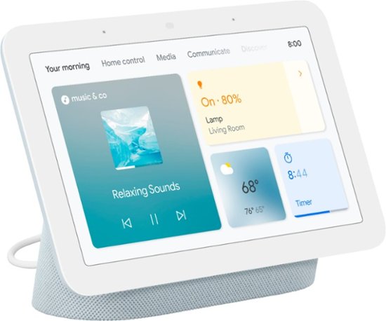 Front Zoom. Nest Hub 7” Smart Display with Google Assistant (2nd Gen) - Mist.