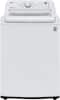 Front. LG - 4.3 Cu. Ft. High-Efficiency Top Load Washer with TurboDrum Technology - White.