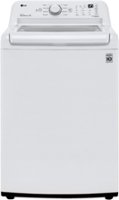 LG - 4.3 Cu. Ft. High-Efficiency Top Load Washer with TurboDrum Technology - White - Front_Zoom