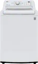 LG - 4.3 Cu. Ft. High-Efficiency Top Load Washer with TurboDrum Technology - White - Front_Zoom