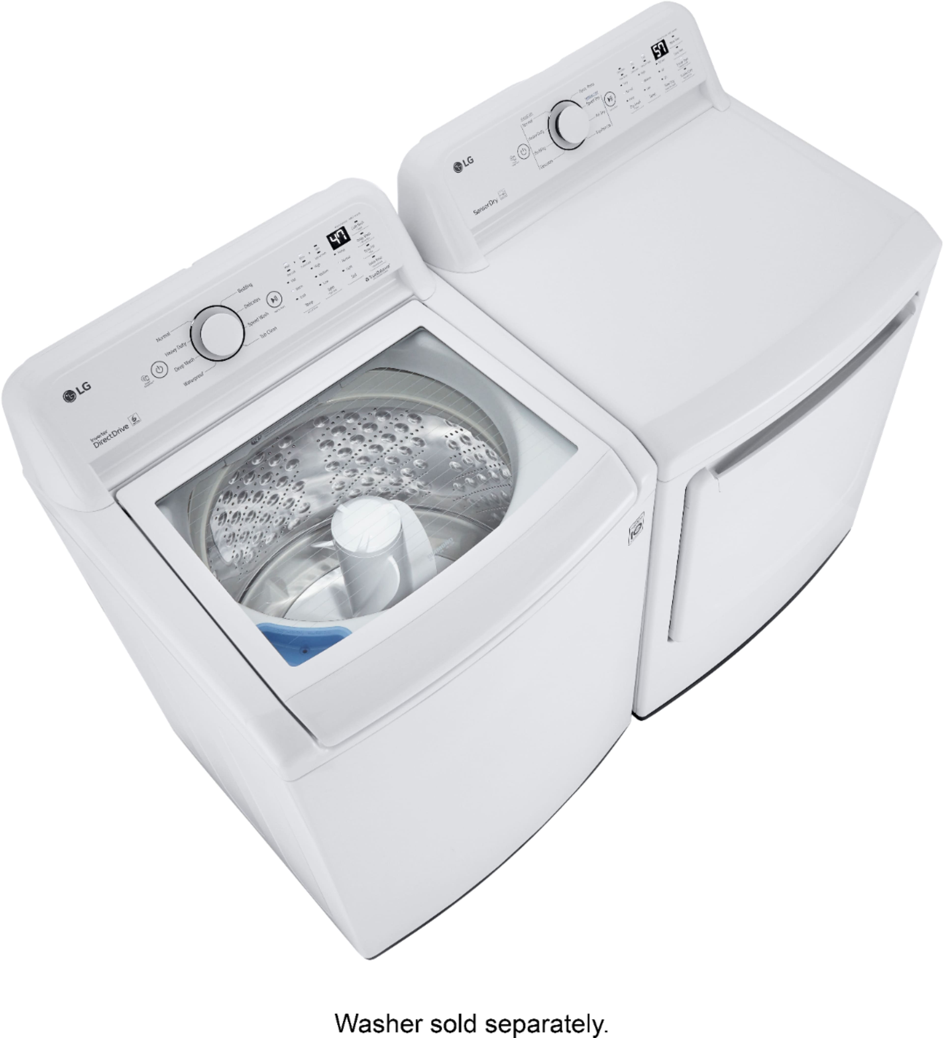Alt View 12. LG - 4.3 Cu. Ft. High-Efficiency Top Load Washer with TurboDrum Technology - White.