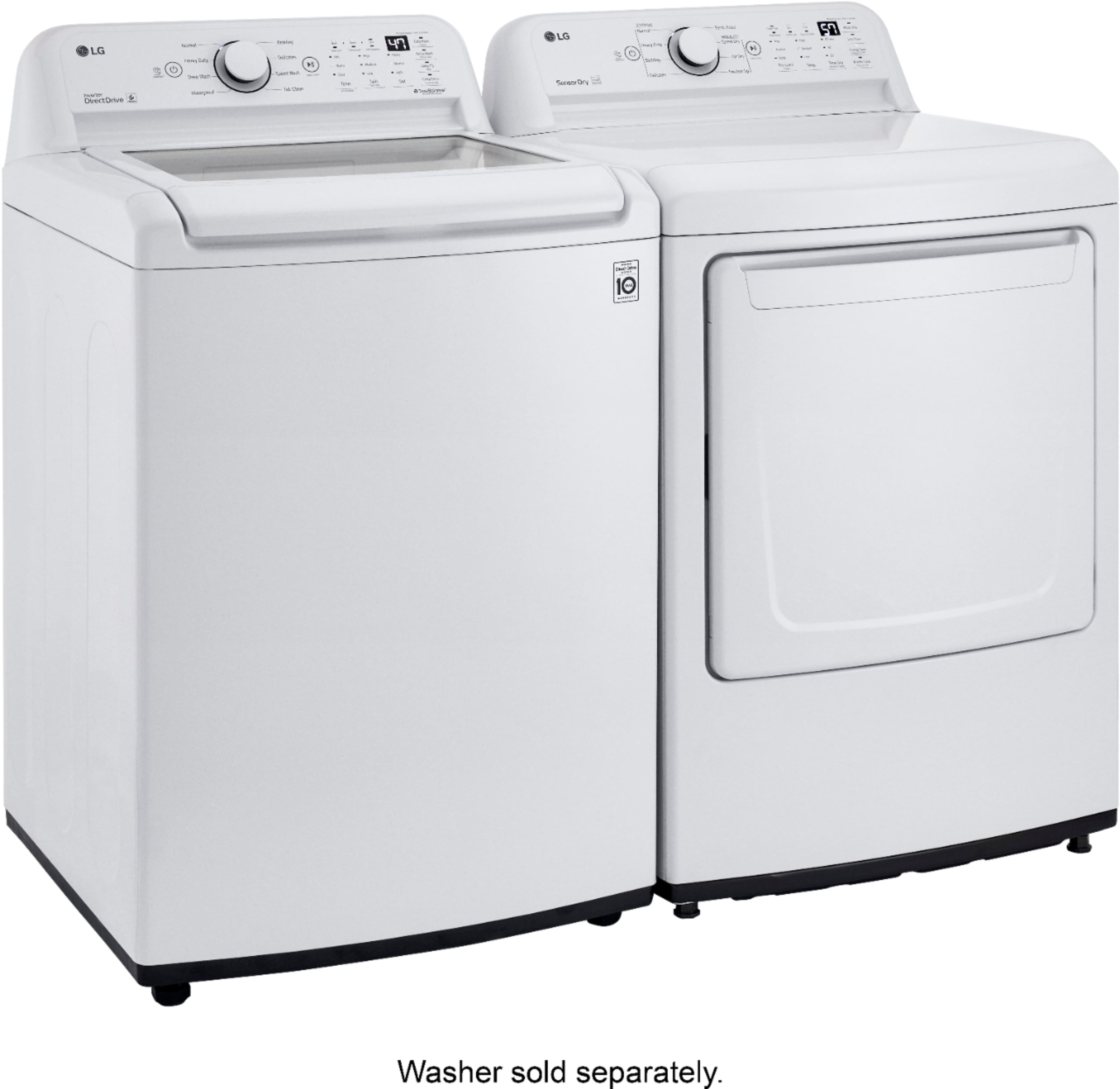 Alt View 13. LG - 4.3 Cu. Ft. High-Efficiency Top Load Washer with TurboDrum Technology - White.