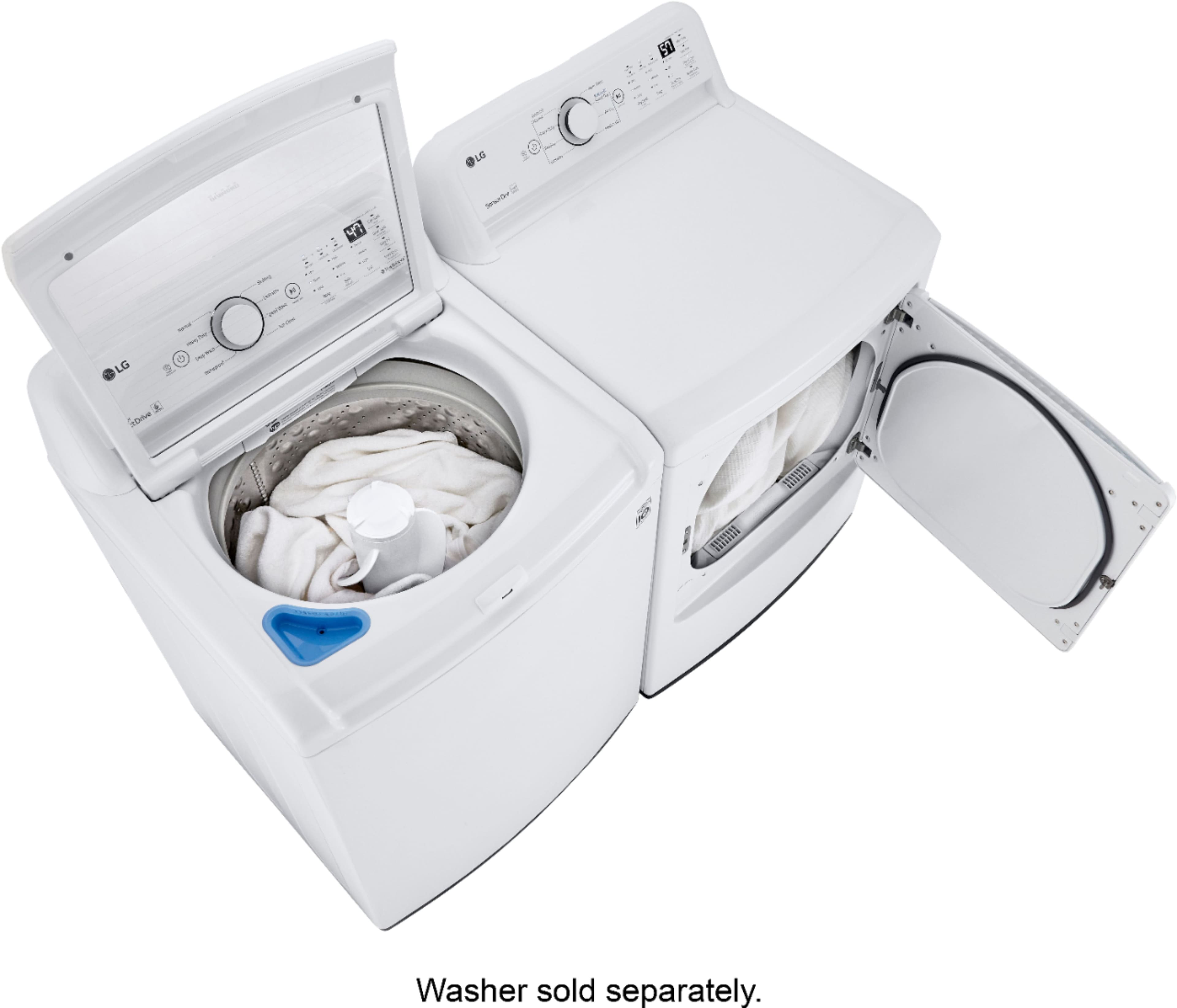 Alt View 15. LG - 4.3 Cu. Ft. High-Efficiency Top Load Washer with TurboDrum Technology - White.