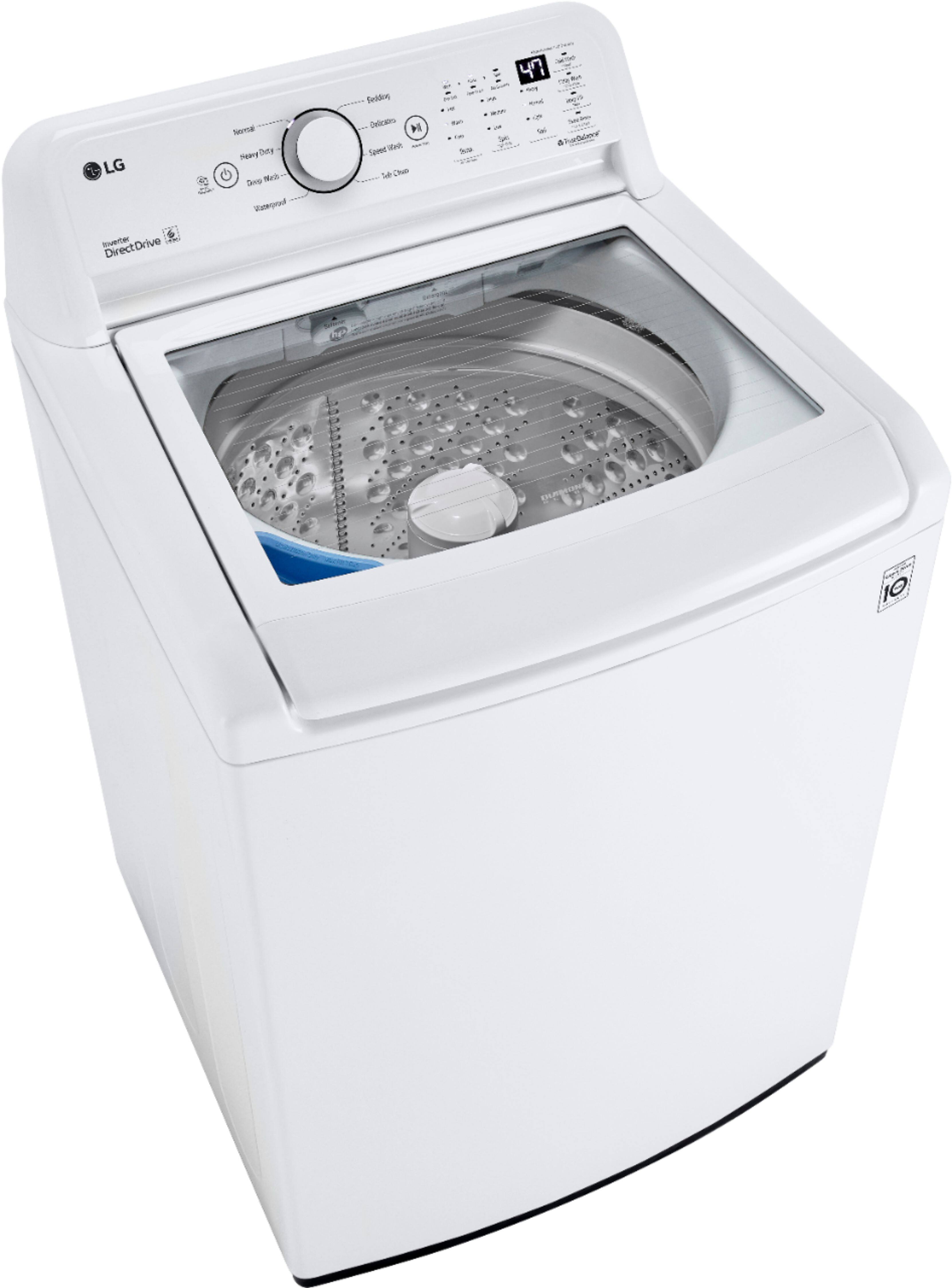 Alt View 18. LG - 4.3 Cu. Ft. High-Efficiency Top Load Washer with TurboDrum Technology - White.
