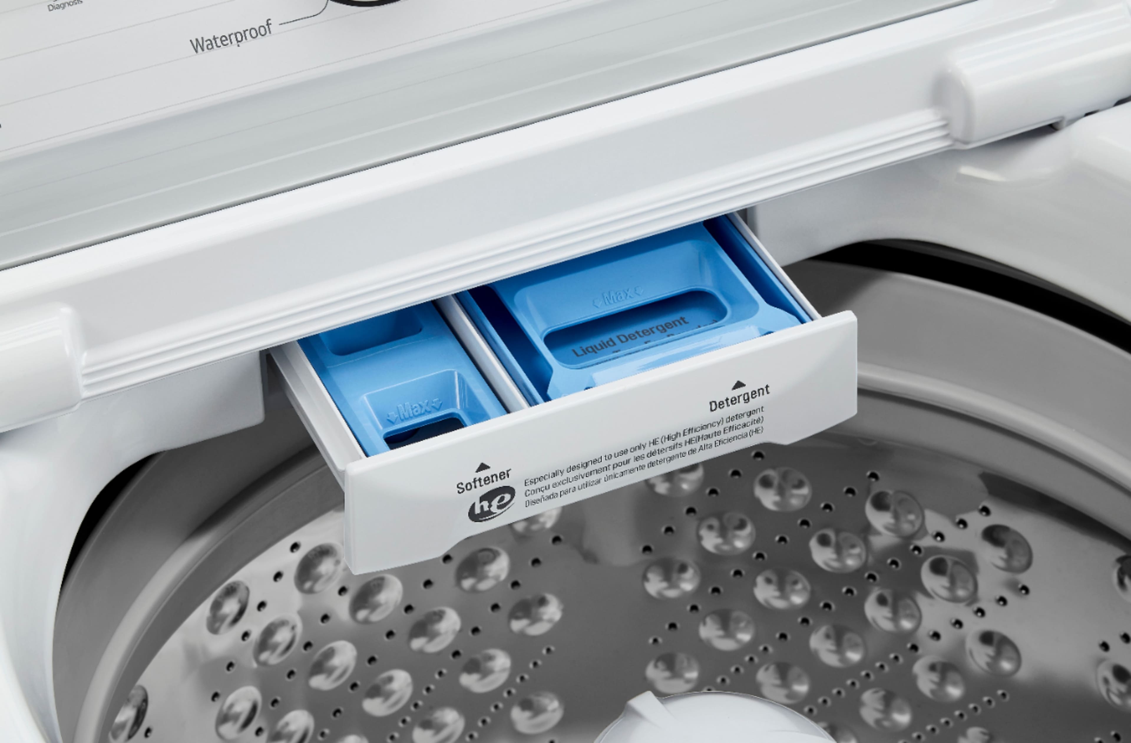 Alt View 21. LG - 4.3 Cu. Ft. High-Efficiency Top Load Washer with TurboDrum Technology - White.