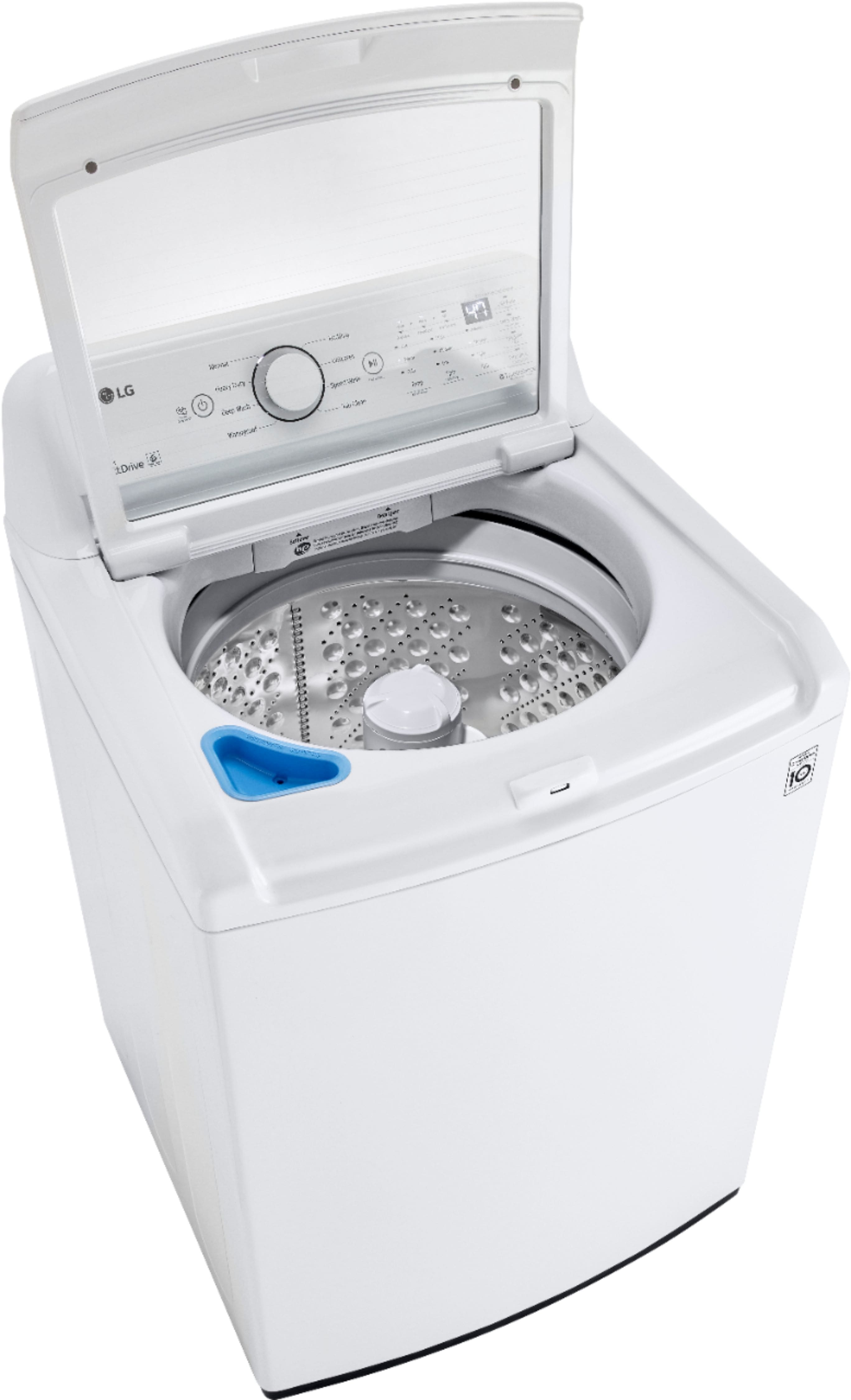 Alt View 22. LG - 4.3 Cu. Ft. High-Efficiency Top Load Washer with TurboDrum Technology - White.