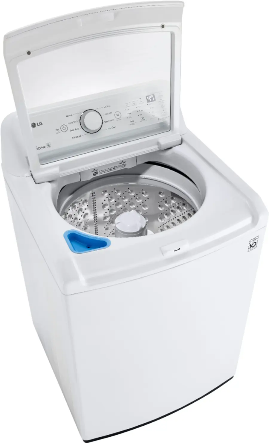 Alt View 22. LG - 4.3 Cu. Ft. High-Efficiency Top Load Washer with TurboDrum Technology - White.