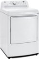 Angle Zoom. LG - 7.3 Cu. Ft. Electric Dryer with Sensor Dry - White.