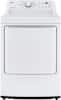 Front. LG - 7.3 Cu. Ft. Electric Dryer with Sensor Dry - White.