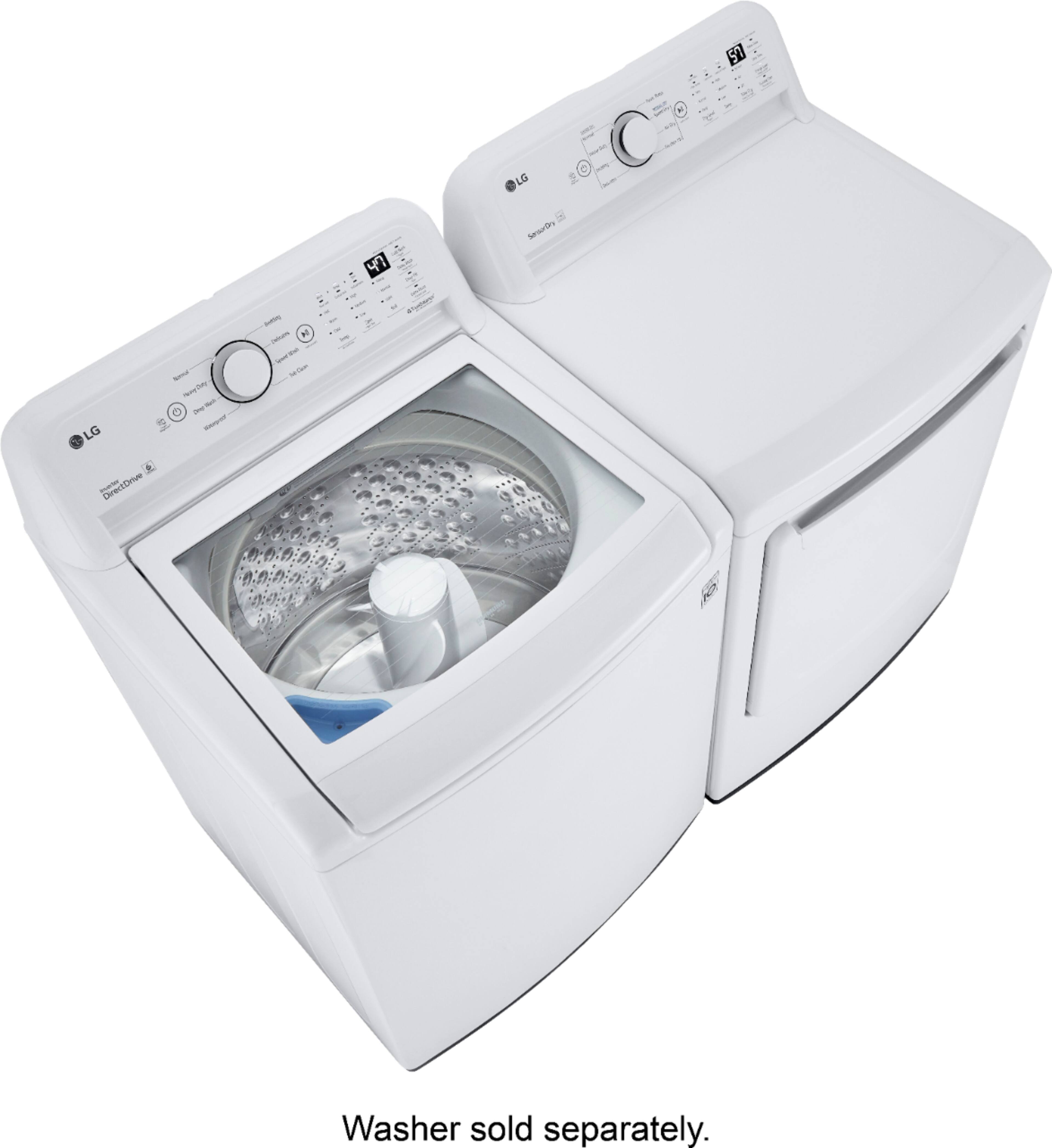 Alt View 17. LG - 7.3 Cu. Ft. Electric Dryer with Sensor Dry - White.