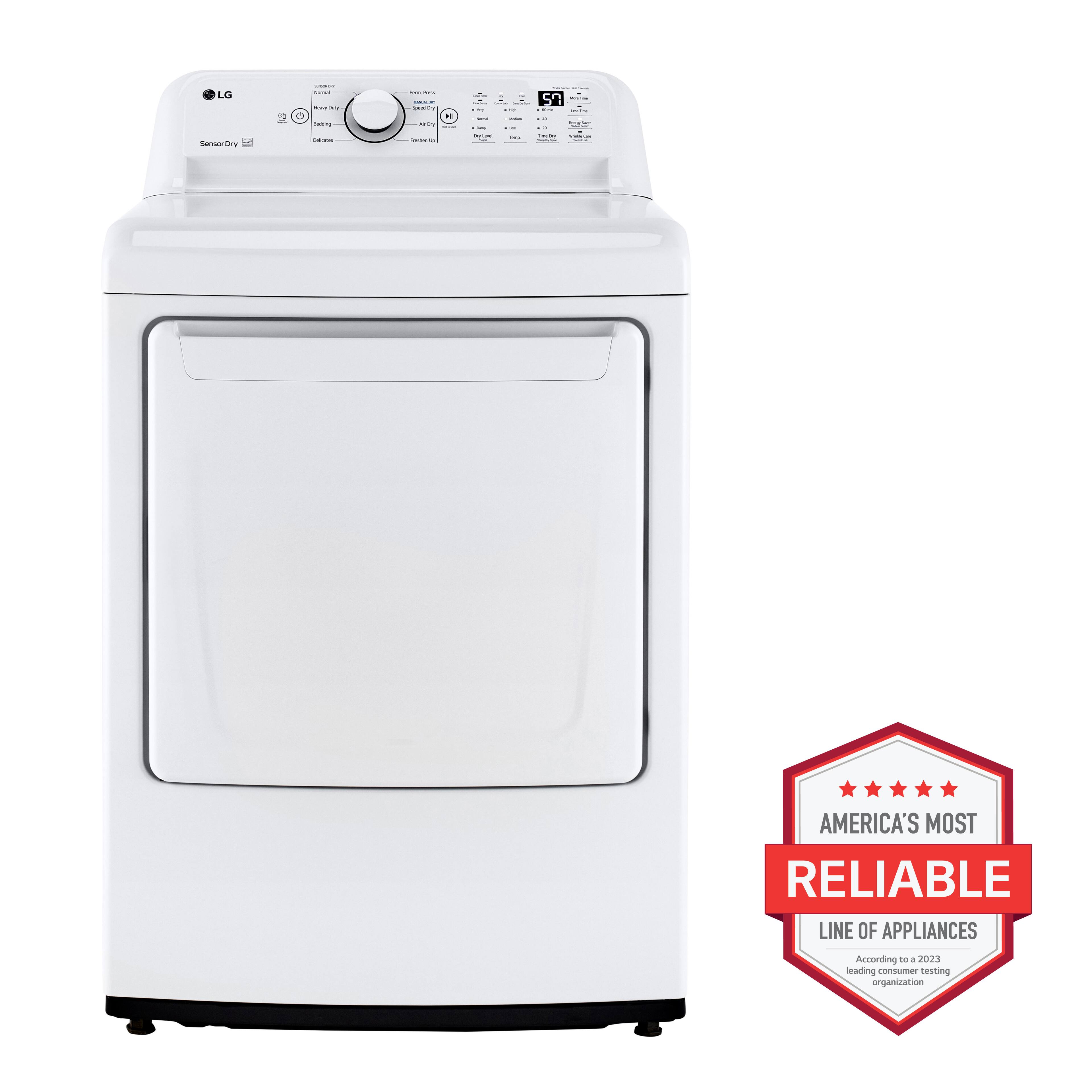 LG - SW O I - - - - : - - - 50 - AMERICA'S MOST RELIABLE LINE OF APPLIANCES According to + 2023 leading consumer besting organization.