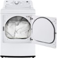 Left Zoom. LG - 7.3 Cu. Ft. Electric Dryer with Sensor Dry - White.