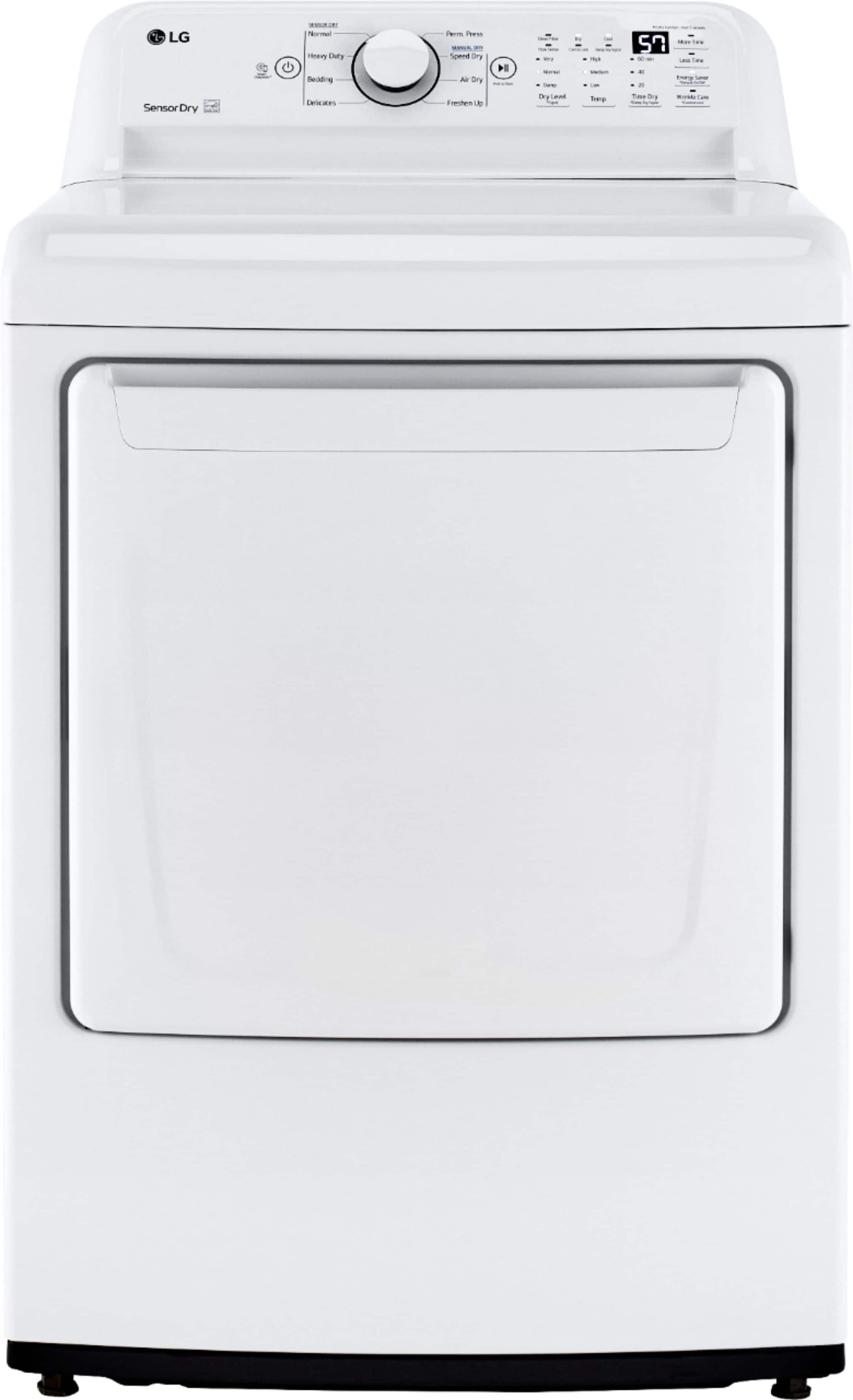 LG - 7.3 Cu. Ft. Gas Dryer with Sensor Dry - White