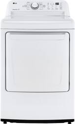 LG - 7.3 Cu. Ft. Gas Dryer with Sensor Dry - White - Front_Zoom